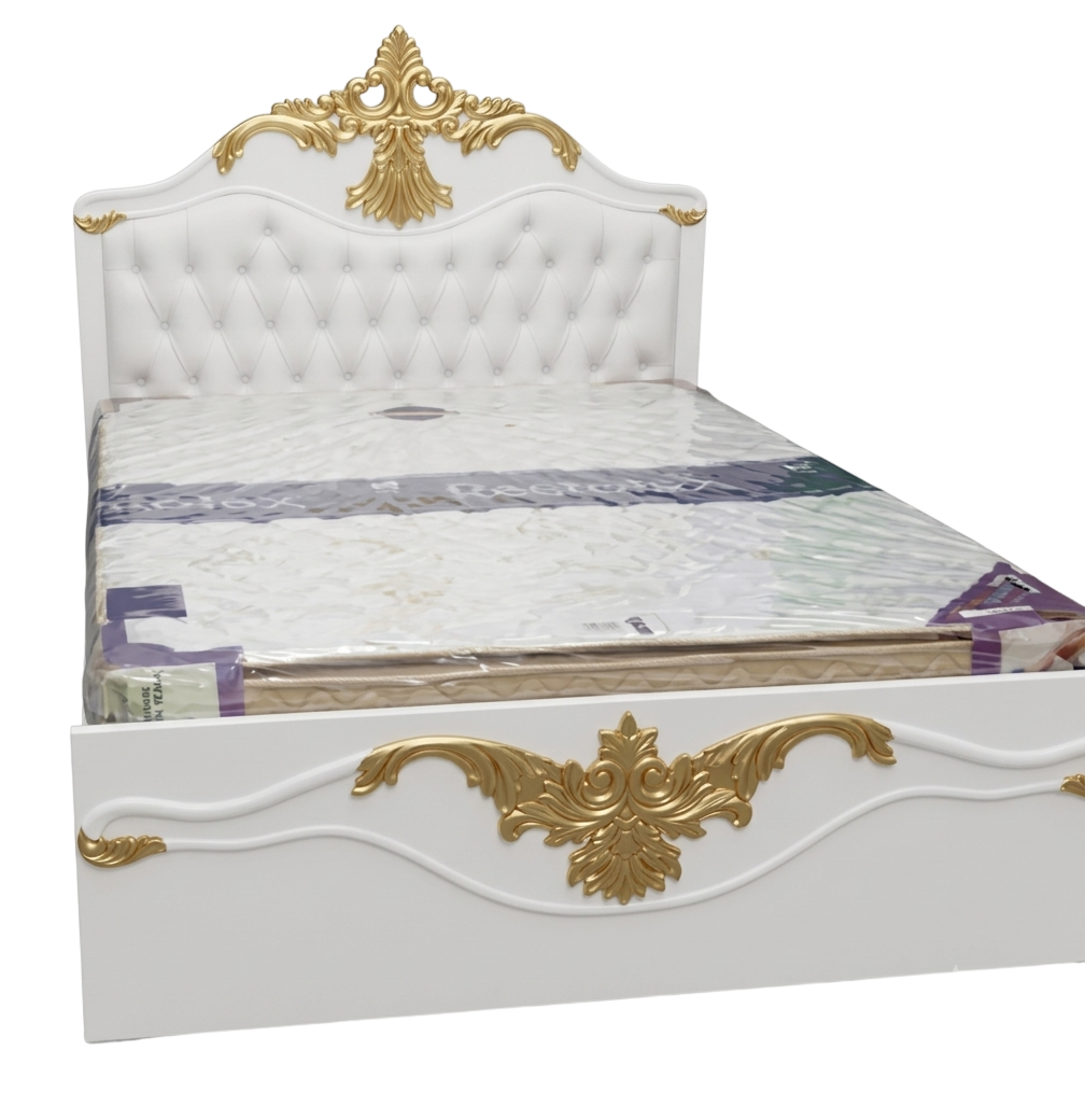 Wooden queen bed with bottom storage made at the Aleaf Furnitures factory