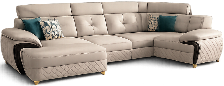 Solid Wood sofa set made at the Aleaf Furnitures factory in Choodasandra, Bengaluru