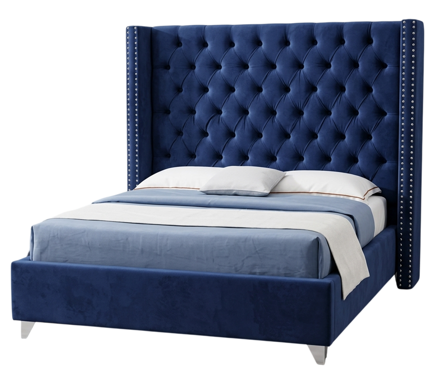 Wooden king bed, no storage, placeholder photo