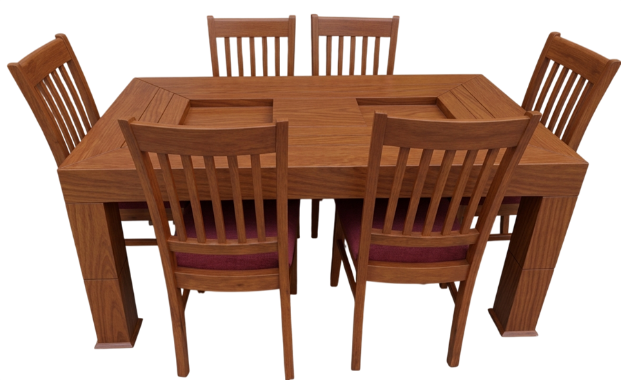 Wooden furniture placeholder photo, needs a real photo of an Aleaf dining set